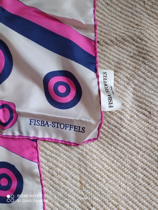 Шелковый брендовый подписной шарф Fisba stoffels, Швейцария, photo number 4