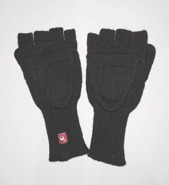 Стильные новые перчатки-рукавици из чистой шерсти альпаки, Перу, р. М, фото №2