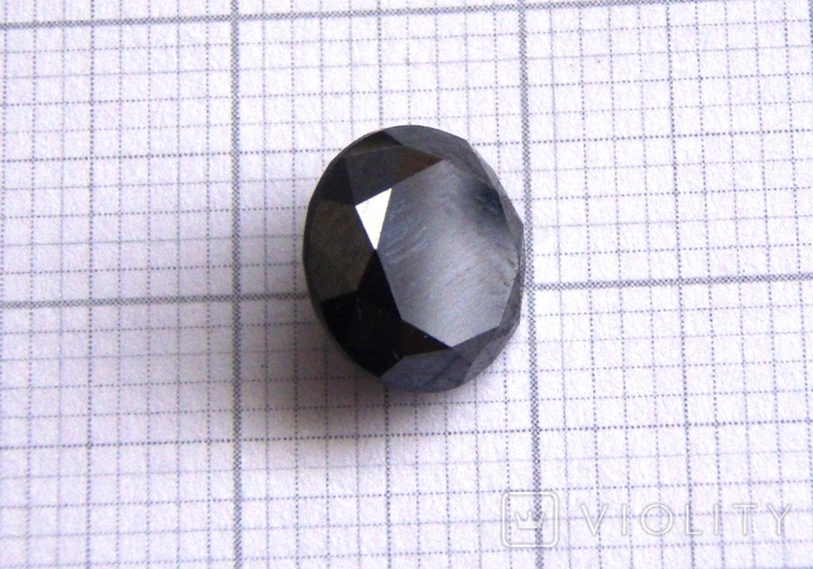 Чёрный Муассанит (чёрный бриллиант) 2.52 карат, фото №3
