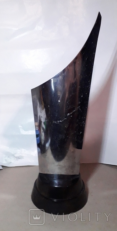 Тяжёлый железный Сувенир высотой 31 см. ШАХТЁРАМ " Уголь и отбойный молоток" из СССР, фото №3