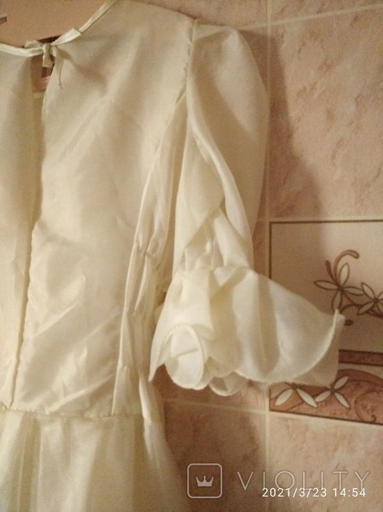 Платье бледно-жолтый цвет)атлас,сетка., фото №8