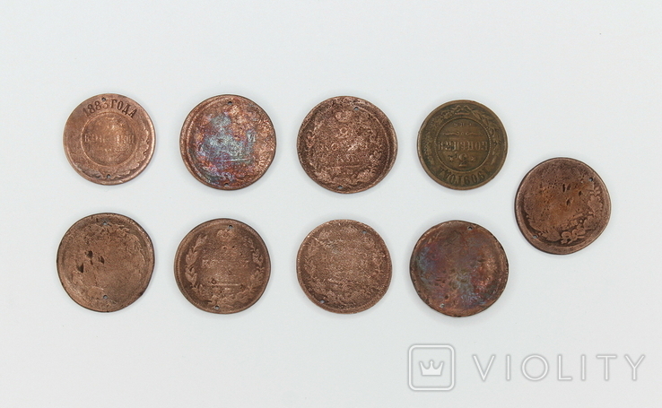 МОНЕТА Монеты 9 штук 1883 г. 1812 г..., фото №2
