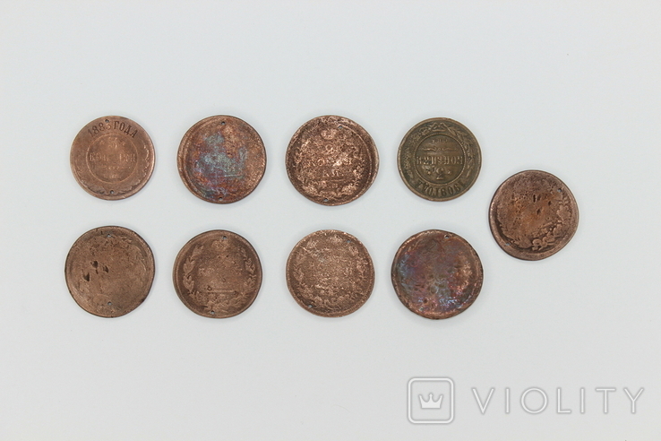 МОНЕТА Монеты 9 штук 1883 г. 1812 г..., фото №3