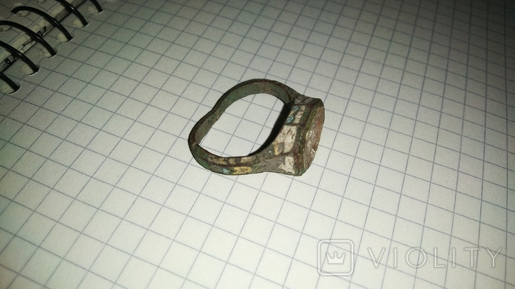 Перстень печать в сольвычегодских эмалях., фото №2