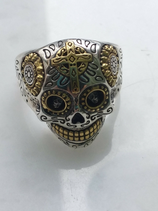 Кольцо с черепом, серебро 925, фото №3