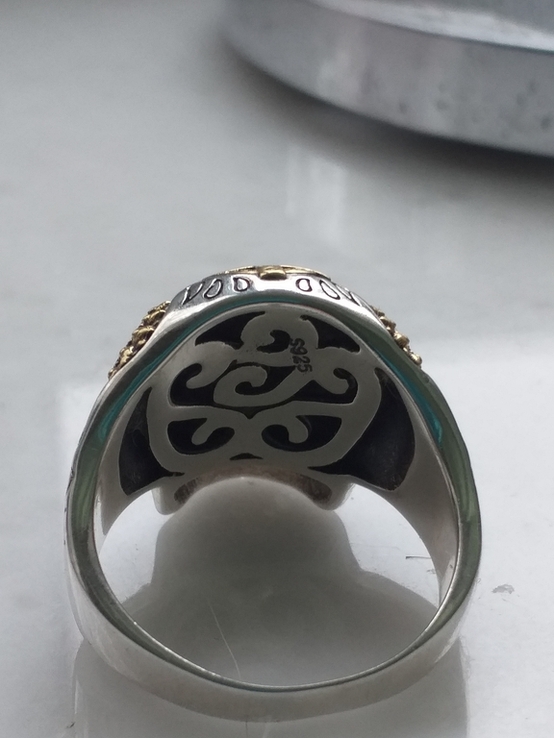 Кольцо с черепом, серебро 925, фото №4