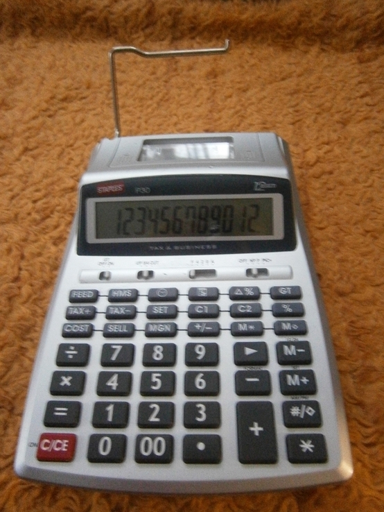 Printing calculator STAPLES P30 12-ти розрядный, фото №6