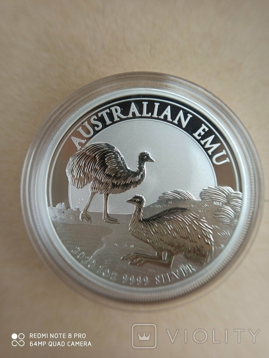 Австралійський Ему 2020 1 унція срібла, фото №5