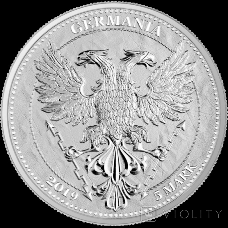 1-а в серії Лист Дубу 2019 Germania Mint 1 унція срібла, фото №3