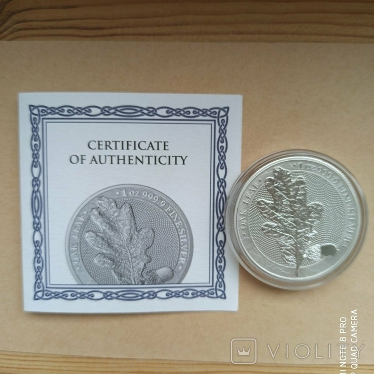 1-а в серії Лист Дубу 2019 Germania Mint 1 унція срібла, фото №10