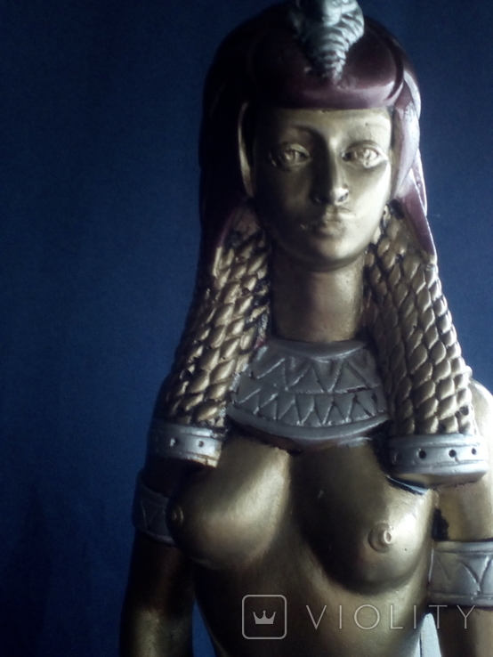 Статуэтка "Клеопатра с гепардом" 46 см, фото №13