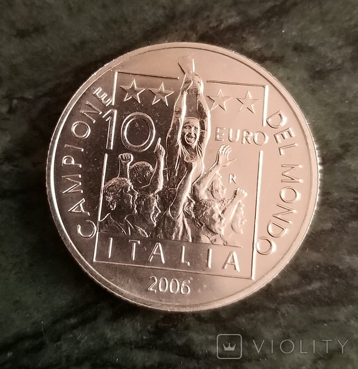 10 евро Италия 2006 г.Мондиаль., фото №4