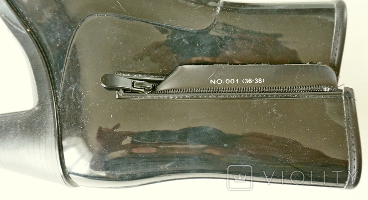 Резиновые полусапожки на каблучке, р-р 36-38, фото №7