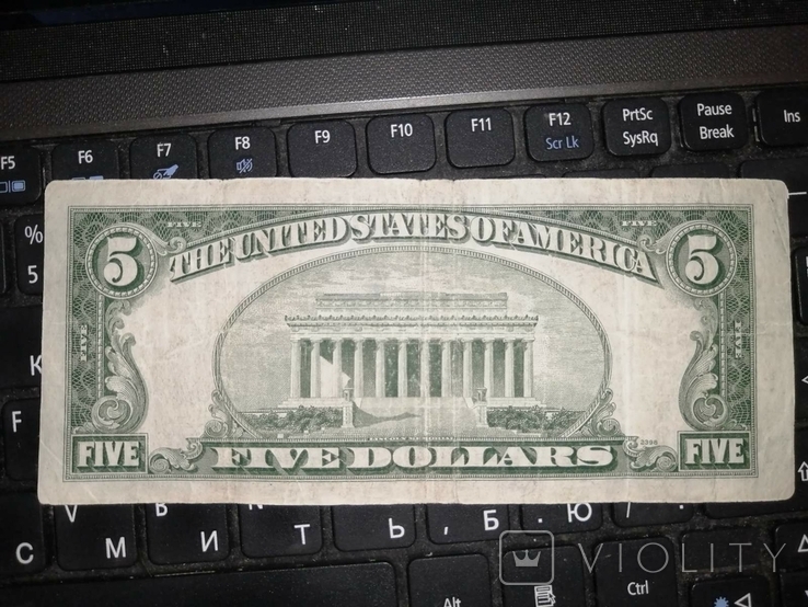 5 долларов США 1953-А FIVE DOLLAR SILVER, фото №3