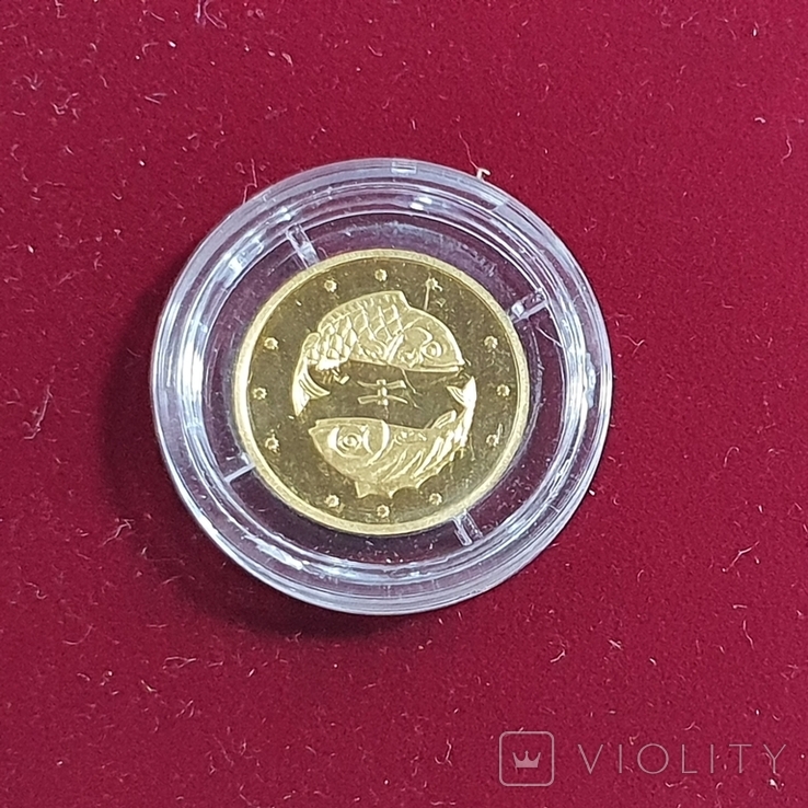 Монета Рыбы 2007 год, 999,9, фото №4