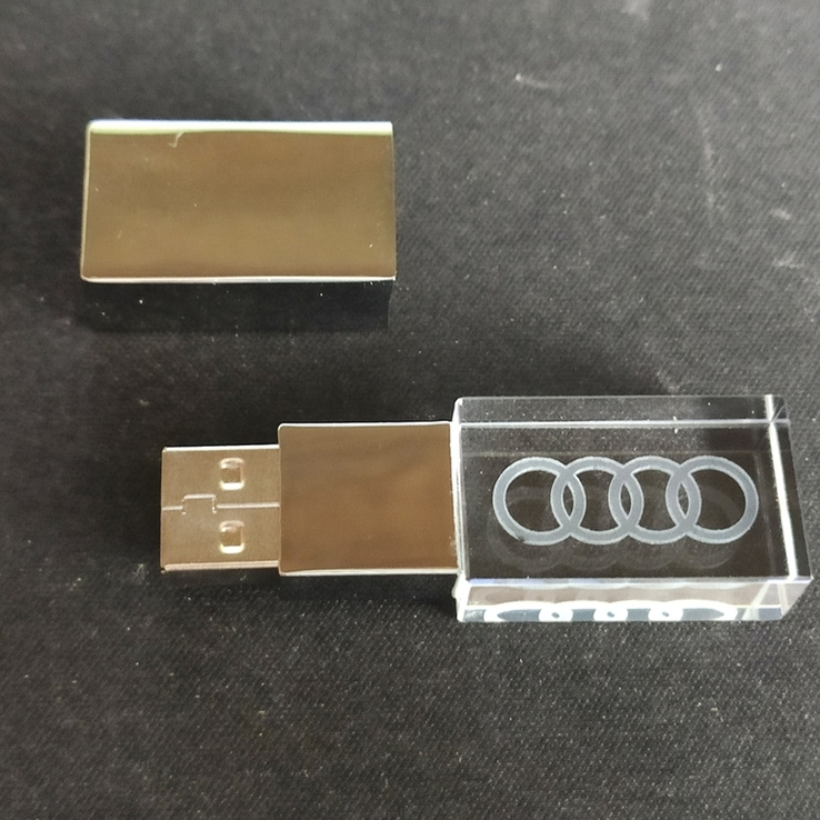 Новая флешка USB 4GB голубая подсветка, numer zdjęcia 4