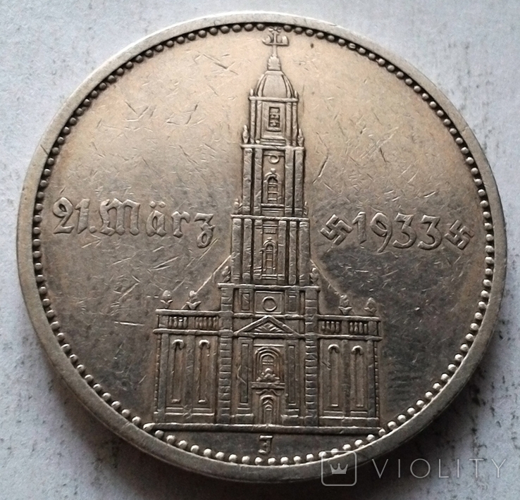 Германия 5 марок 1934 J / серебро