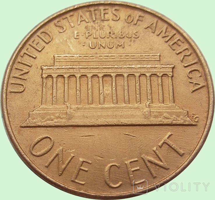 12.USA 1 cent, 1976. Lincoln Cent Without Mondvor Mark, photo number 3
