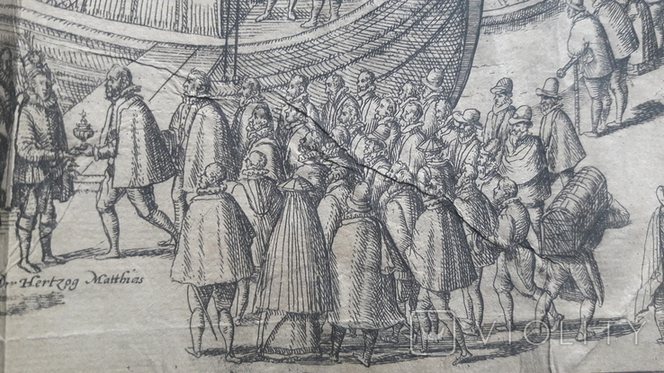 Гравюра "Отступление Ерцгерцога Матиаса из Нидерландов 1581 г." G. Baudartius 1616 г., фото №9