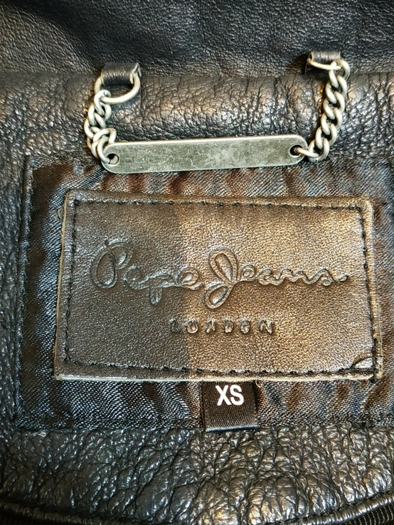 Куртка кожаная. Косуха PEPE JEANS натуральная кожа p-p XS, numer zdjęcia 10