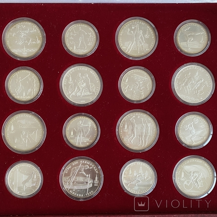 Набор серебряных монет Олимпиада - 80, фото №10