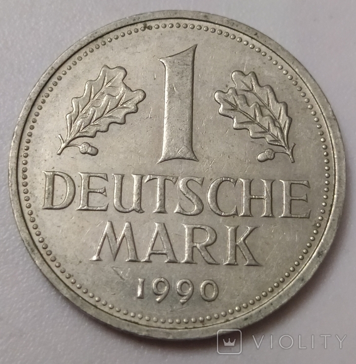 Монета 1-DEUTSCHE MARK -1990рік., фото №2