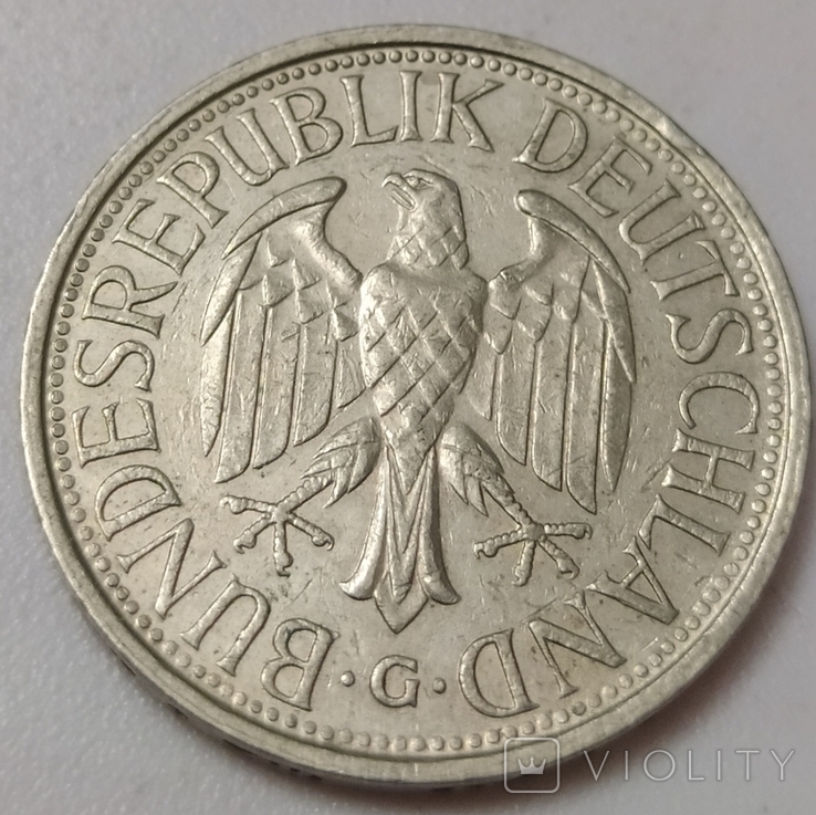 Монета 1-DEUTSCHE MARK -1980рік., фото №2