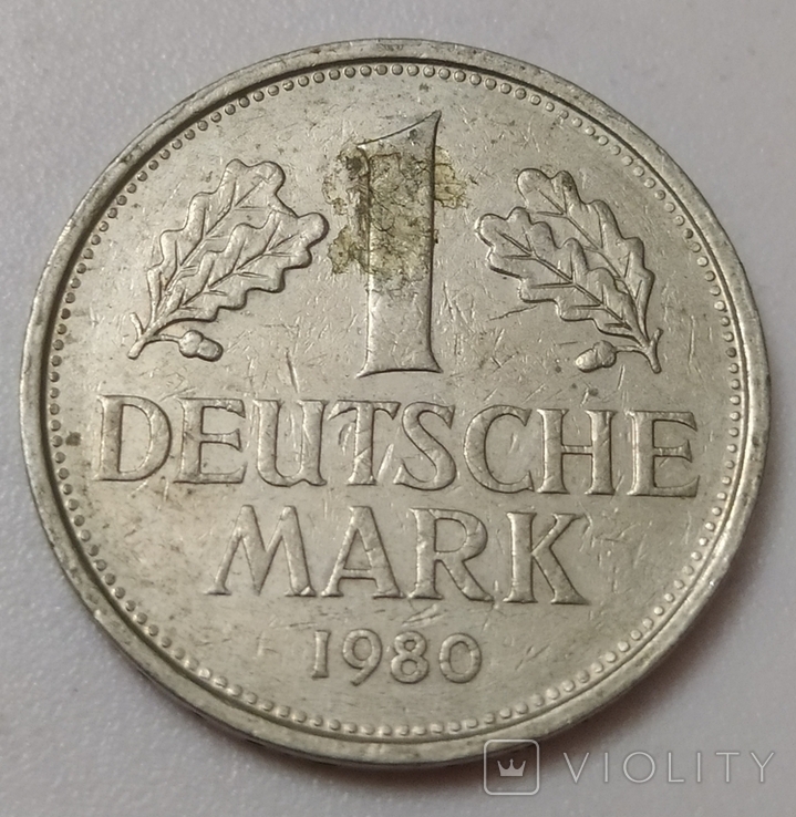 Монета 1-DEUTSCHE MARK -1980рік., фото №3