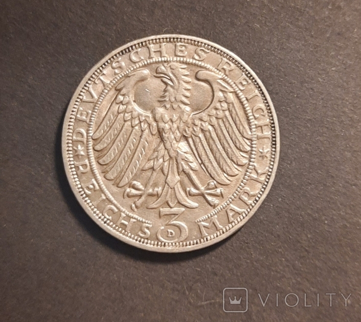 3 марки Дюрер 1928 год серебро, фото №3