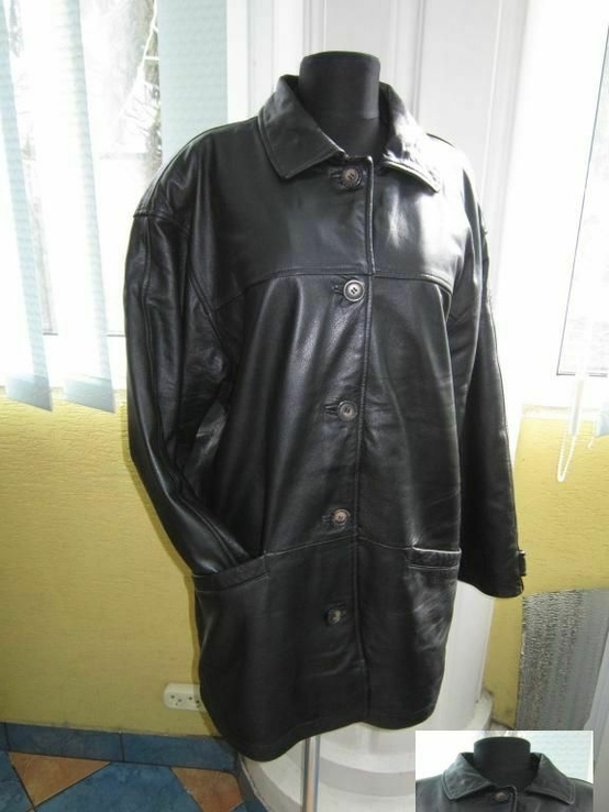 Большая женская кожаная куртка Lekra. Германия. Лот 1006, фото №2