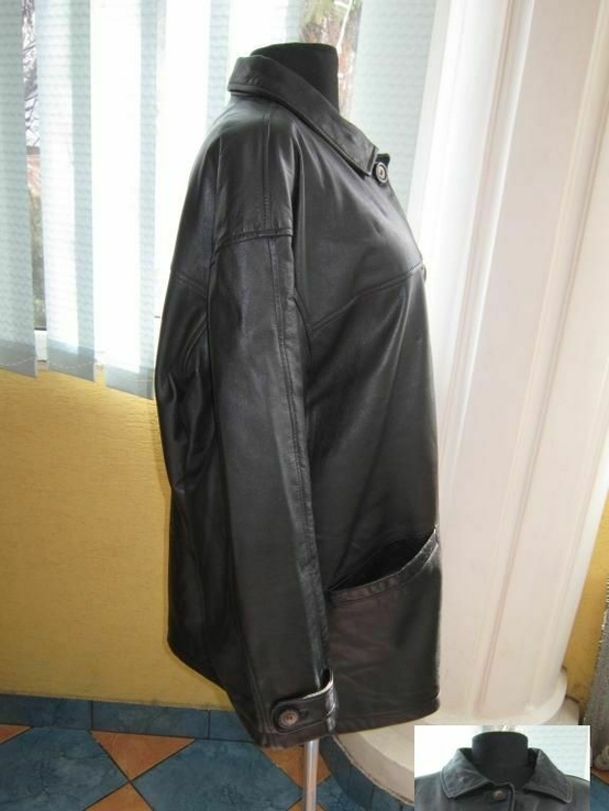 Большая женская кожаная куртка Lekra. Германия. Лот 1006, фото №7