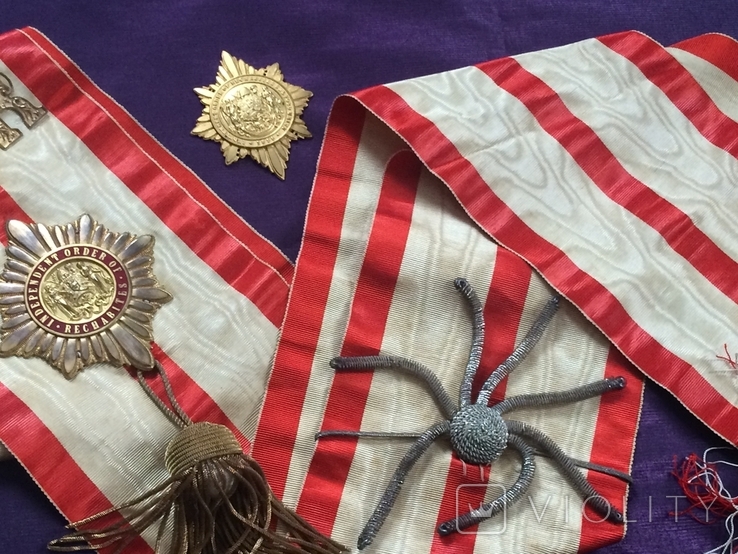 Орден Рехабитов лента с большой звездой + малая звезда XIX век, фото №5
