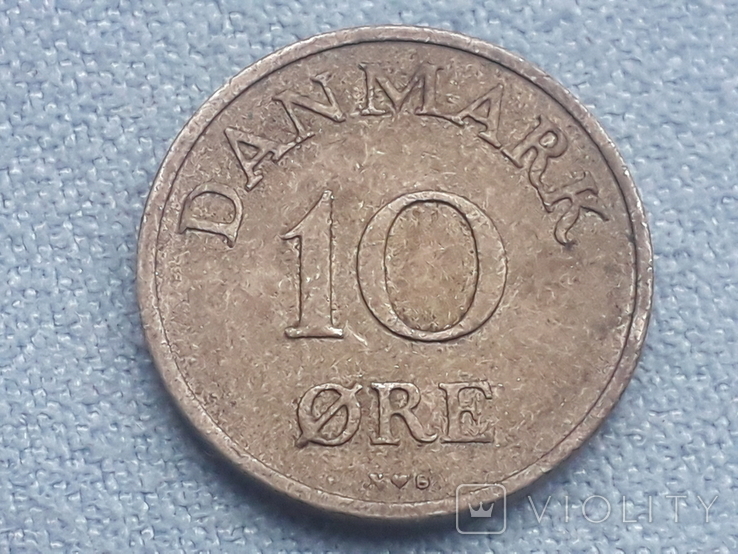 Дания 10 эре 1955 года, фото №2