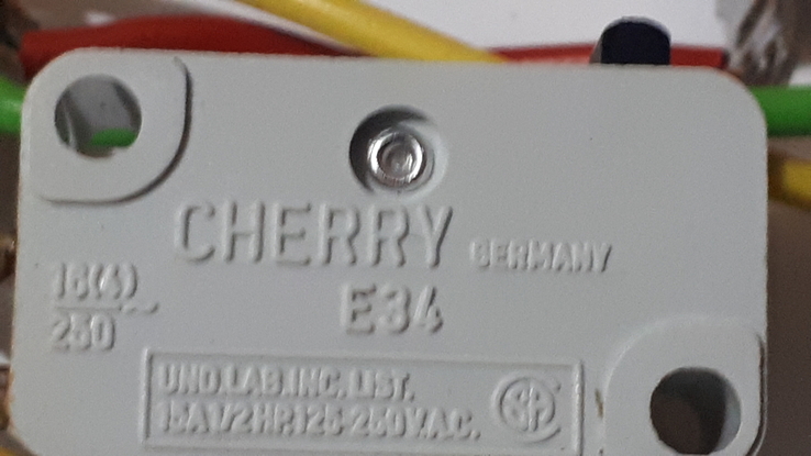 Микропереключатели, кнопки,  16А.250В.  Е34 Cherry, photo number 4