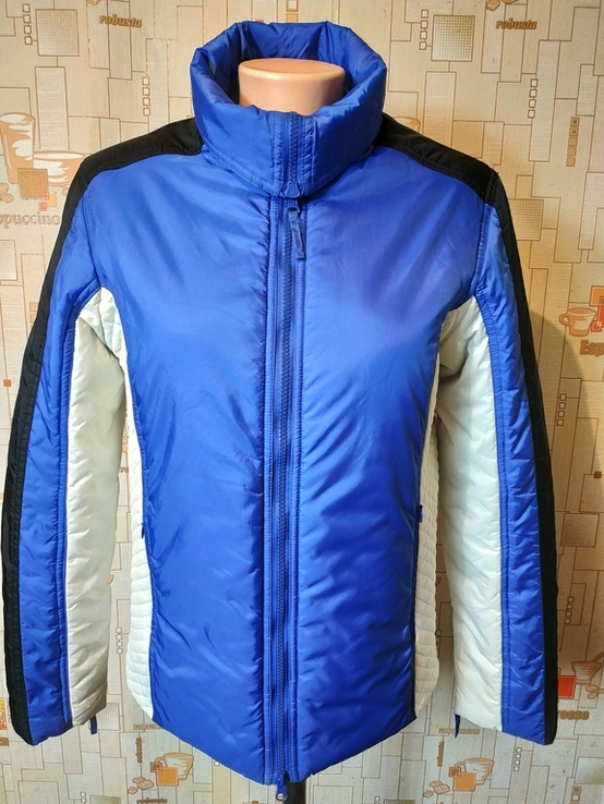 Куртка легкая стеганная бело-синяя р-р 38(состояние!), numer zdjęcia 2