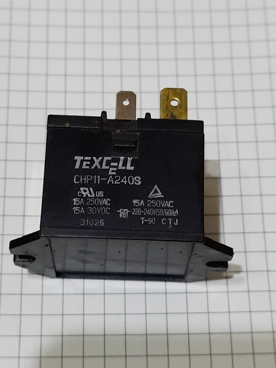 Реле для микроволновой печи (оригинал) TEX-LL CHP11-A240S 15A 250V, фото №2