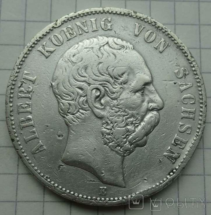 5 марок, 1891 год, Саксония,