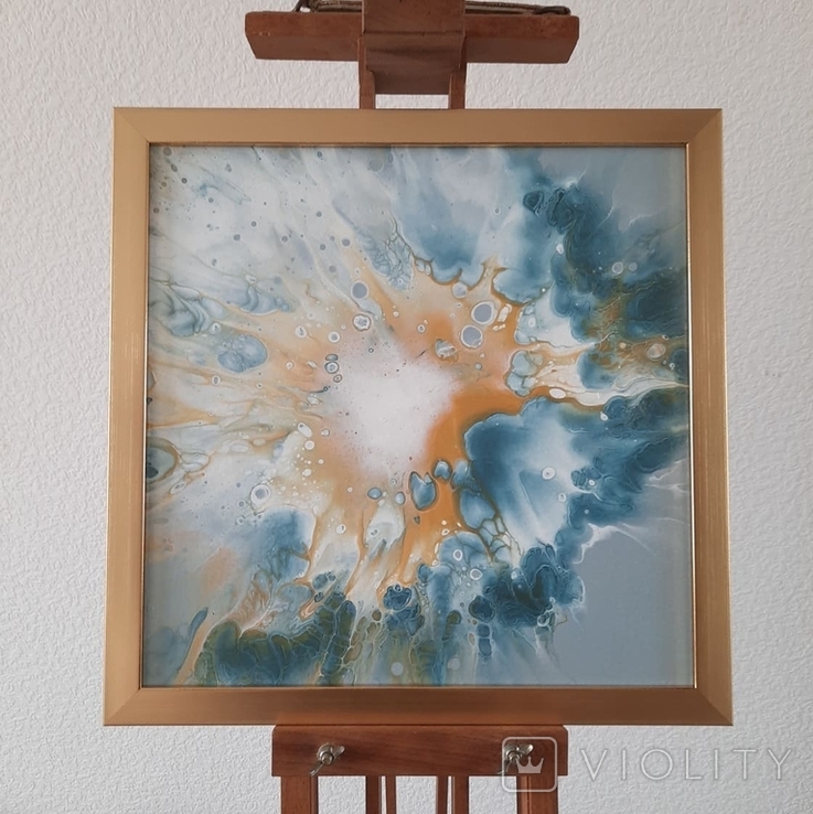 Картина/ живопис/ абстракція Fluid Art #53 acrylic, фото №5