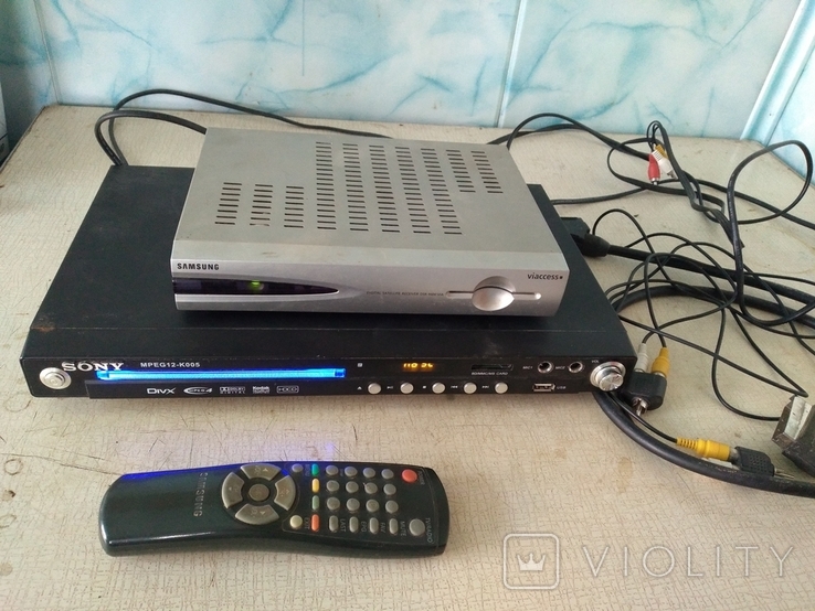 DVD плеер SONY MPEG12-K005+ Спутниковый Ресивер Samsung DSR 9400 .