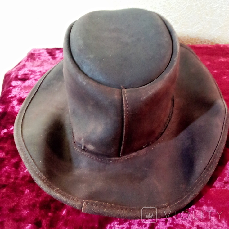 Австралийская оригинальная ковбойская шляпа из нат.кожи "SCIPPIS" (L), фото №4