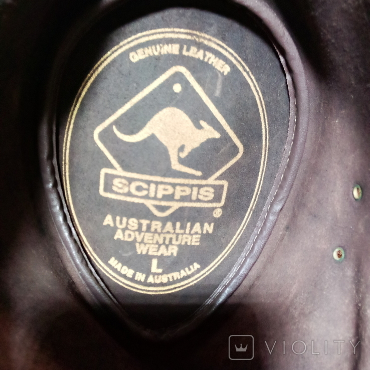 Австралийская оригинальная ковбойская шляпа из нат.кожи "SCIPPIS" (L), фото №6