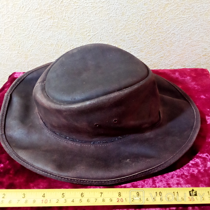 Австралийская оригинальная ковбойская шляпа из нат.кожи "SCIPPIS" (L), фото №7