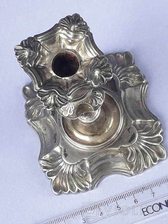 Подсвечник на одну свечу, серебро (с наполнителем), 132 гр., Великобритания, фото №3
