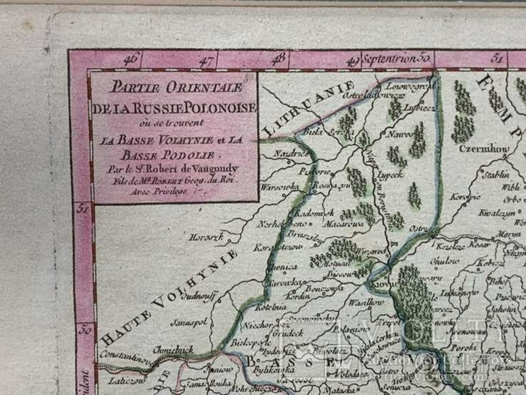 1749 Карта Подолья и Волыни 50х40 см., фото №4