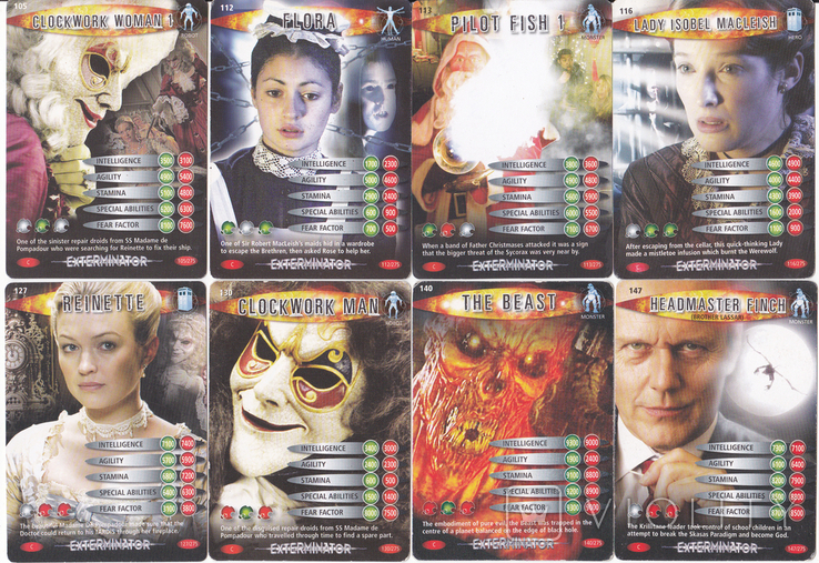 43.Карточки детские коллекционные "Doctor Who.Battles in time" (58 листов) Англия, фото №6