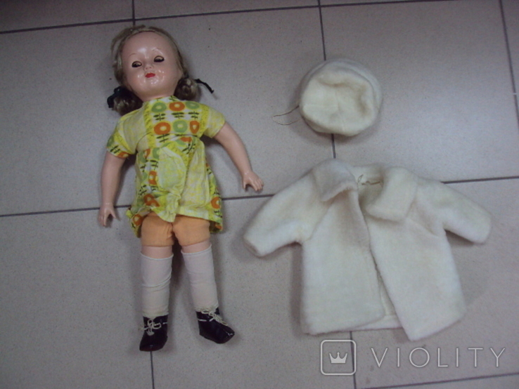 Кукла паричковая папье маше опилочная 44-45 см, фото №2