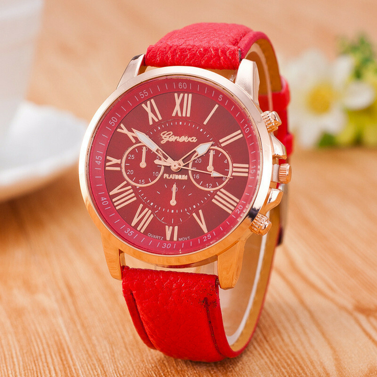 Женские часы Geneva red