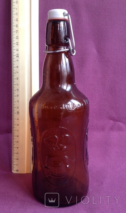 Bottle of beer - Fischer. Rope tow / cork. Germany. Glass., photo number 2