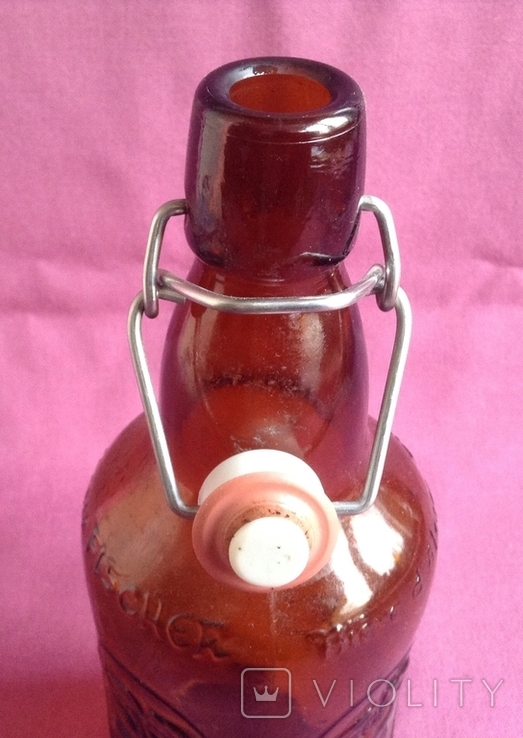 Bottle of beer - Fischer. Rope tow / cork. Germany. Glass., photo number 6