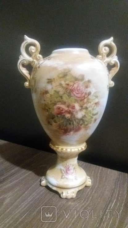 Фарфор Лимож декоративная ваза, фото №5